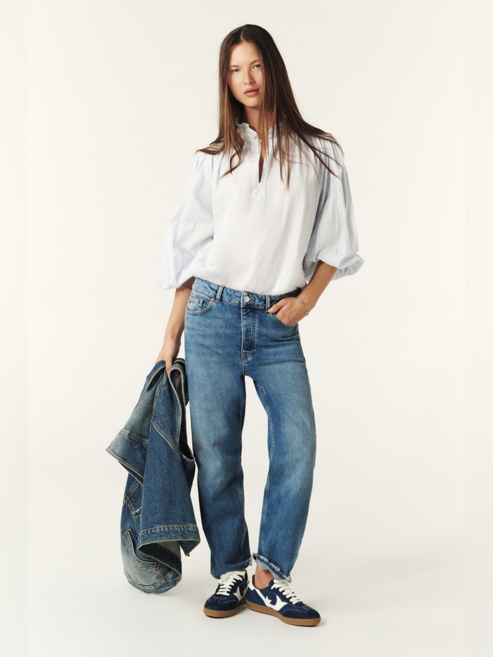 BA&SH Spice Floaty Blouse Bleu 0/XS